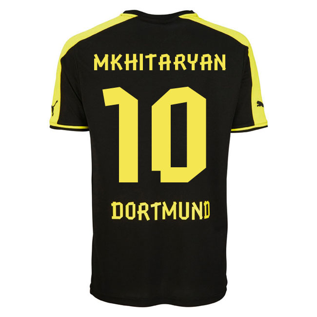 13-14 Borussia Dortmund #10 Mkhitaryan Away Black Jersey Shirt
