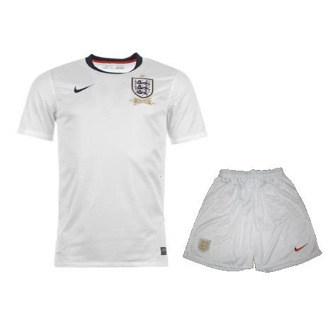 2013 England Home White Jersey Kit(Shirt+Short)
