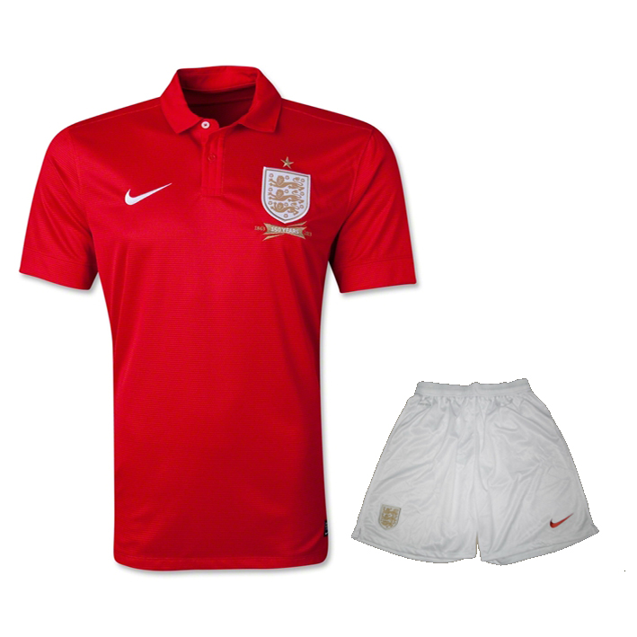 2013 England Away Red Jersey Kit (Shirt+Short)