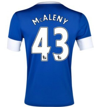 12/13 Everton Home Mcaleny #43 Blue Soccer Jersey Shirt Replica