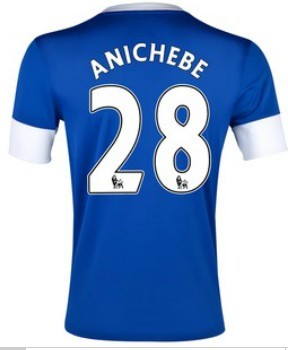 12/13 Everton Home Anichebe #28 Blue Soccer Jersey Shirt Replica