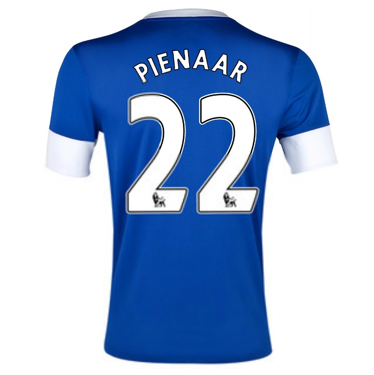 12/13 Everton Home Pienaar #22 Blue Soccer Jersey Shirt Replica