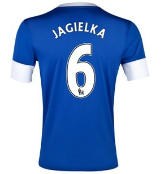 12/13 Everton Home Jagielka #6 Blue Soccer Jersey Shirt Replica