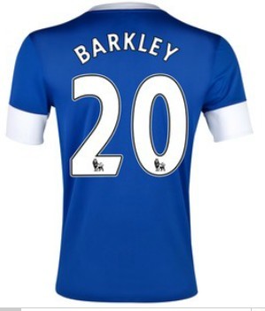 12/13 Everton Home Barkley #20 Blue Soccer Jersey Shirt Replica