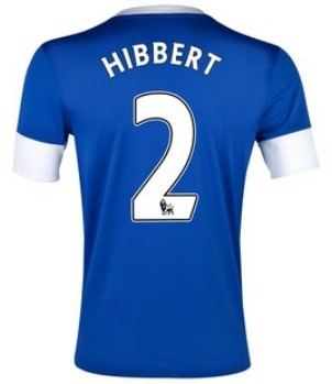 12/13 Everton Home Hibbert #2 Blue Soccer Jersey Shirt Replica