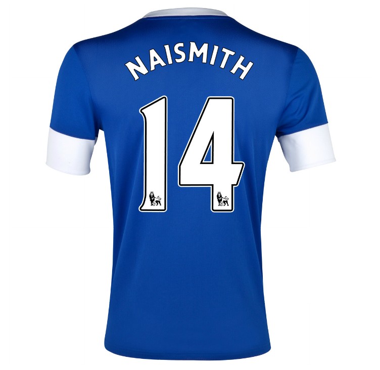 12/13 Everton Home Naismith #14 Blue Soccer Jersey Shirt Replica