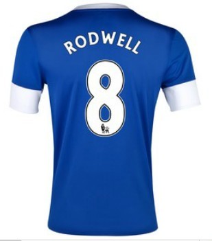 12/13 Everton Home Rodwell #8 Blue Soccer Jersey Shirt Replica