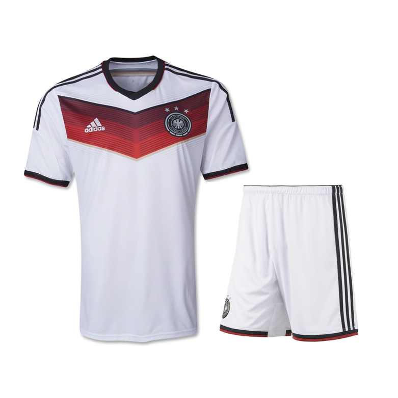 2014 Germany Home White Soccer Jersey Kit(Shirt+Short)