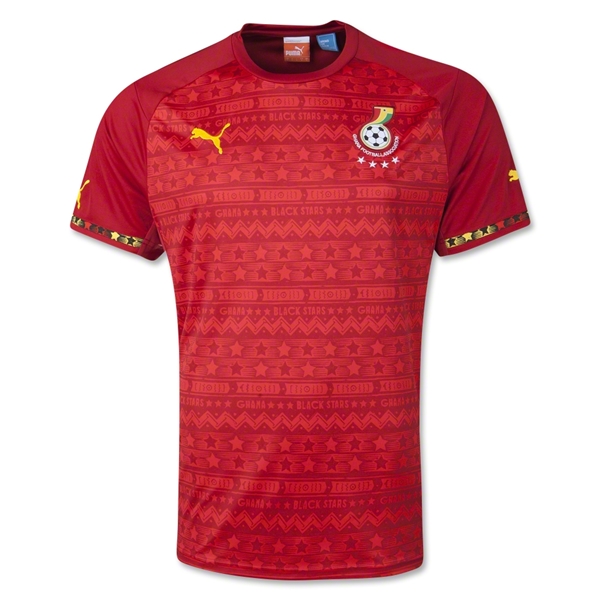 2014 World Cup Ghana Red Away Soccer Jersey Shirt