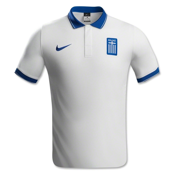 2014 Greece Home White Jersey Shirt