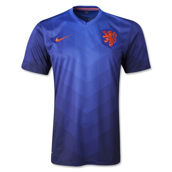 2014 Netherlands Away Dark Blue Jersey Shirt