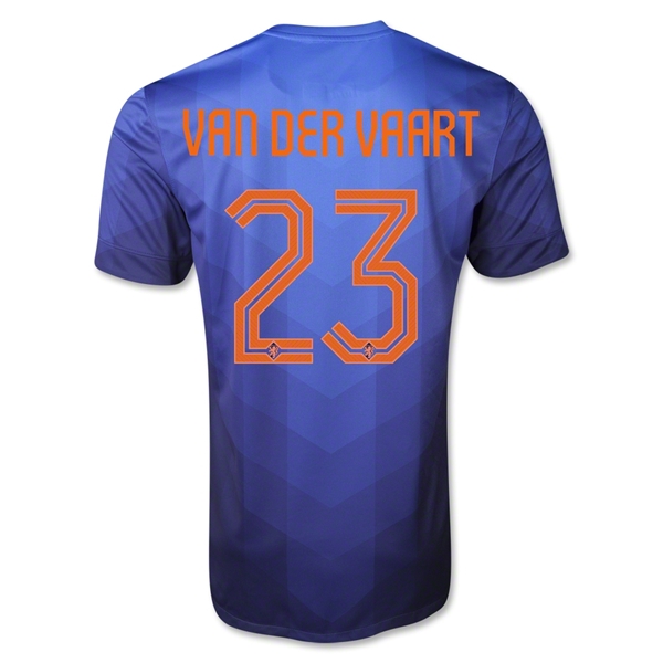 2014 Netherlands Away Dark Blue #23 Van Der Vaart Jersey Shirt