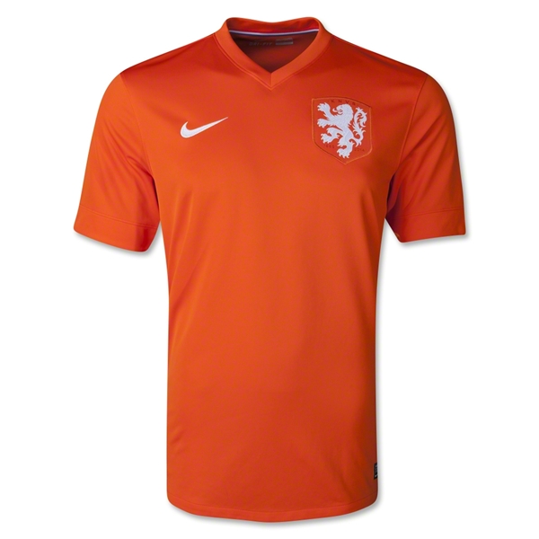 2014 Netherlands Home Orange Soccer Jersey Kit(Shirt+Short)
