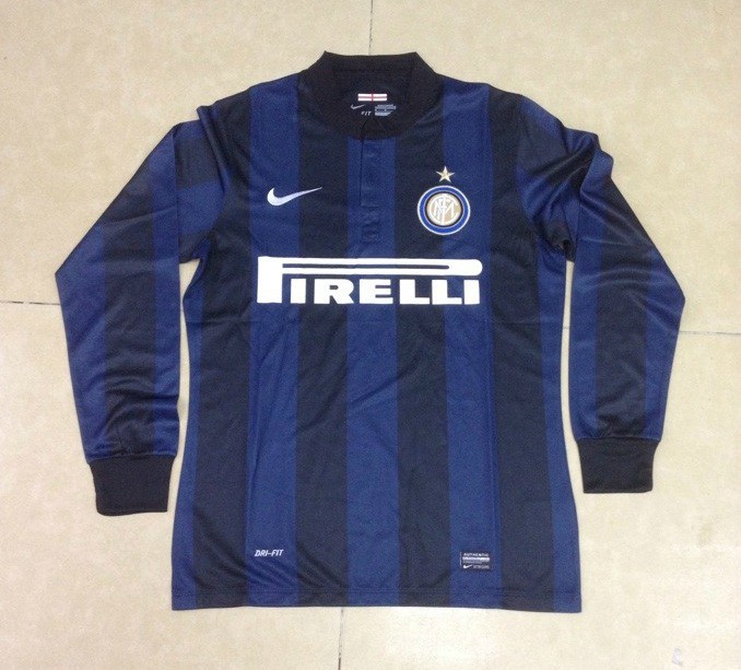 13-14 Inter Milan Home Long Sleeve Soccer Jersey Kit(Shirt+Short)