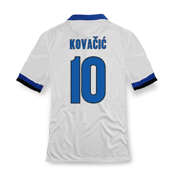 13-14 Inter Milan #10 Kovacic Away White Soccer Jersey Shirt
