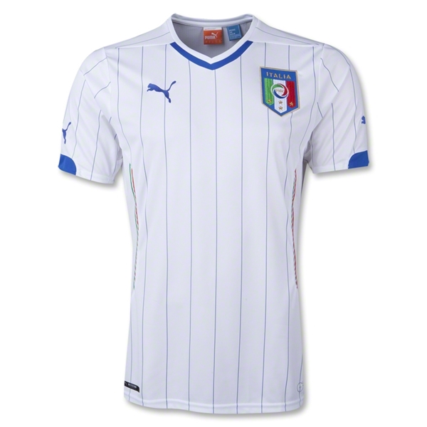 2014 World Cup Italy Away White Soccer Jersey Kit(Shirt+Short)