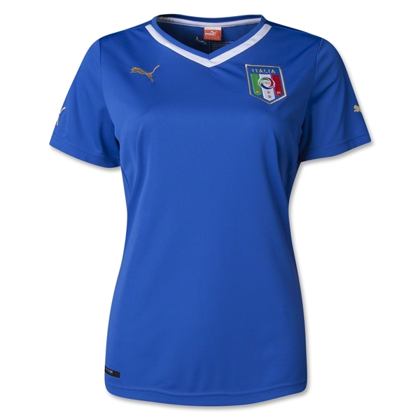 2014 Italy Home Blue Women's Soccer Jersey Shirt