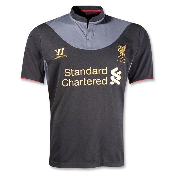 12/13 Liverpool Black Away Soccer Jersey Shirt Replica