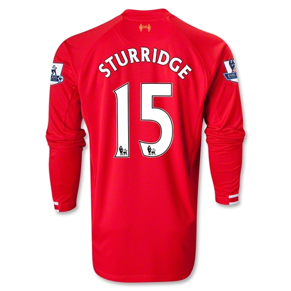 13-14 Liverpool #15 STURRIDGE Home Long Sleeve Jersey Shirt