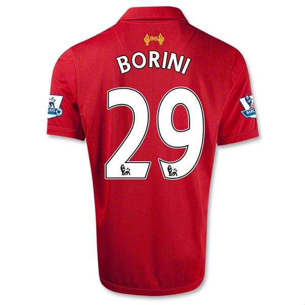 12/13 Liverpool #29 BORINI Red Home Soccer Jersey Shirt Replica