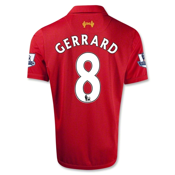 12/13 Liverpool #8 GERRARD Red Home Soccer Jersey Shirt Replica