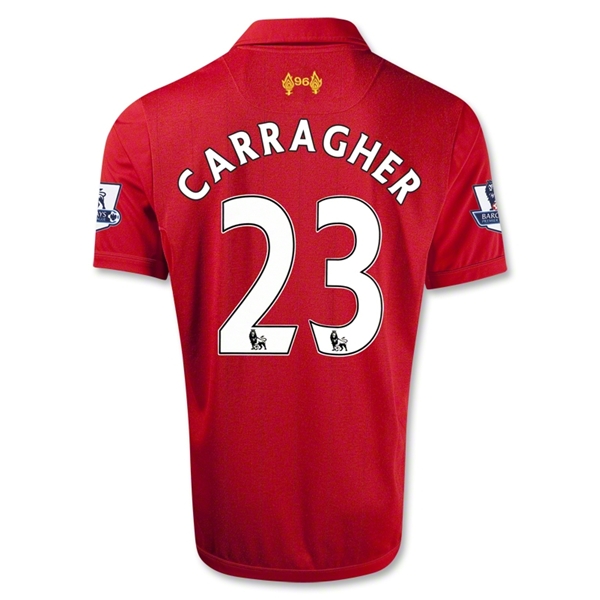 12/13 Liverpool #23 CARRAGHER Red Home Soccer Jersey Shirt Replica
