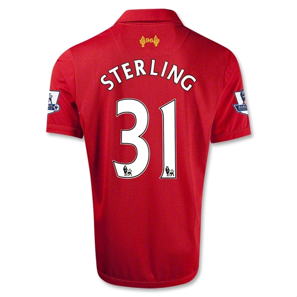 12/13 Liverpool #31 Sterling Red Home Soccer Jersey Shirt Replica
