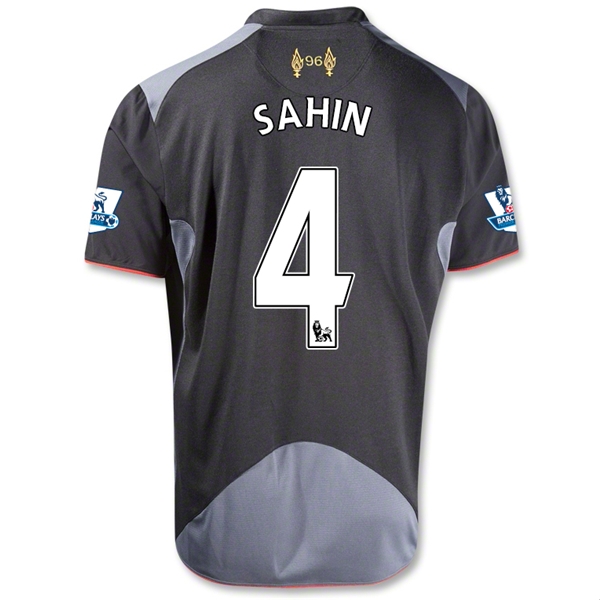 12/13 Liverpool #4 SAHIN Black Away Soccer Jersey Shirt Replica