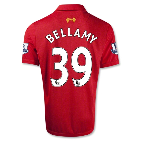12/13 Liverpool #39 Bellamy Red Home Soccer Jersey Shirt Replica
