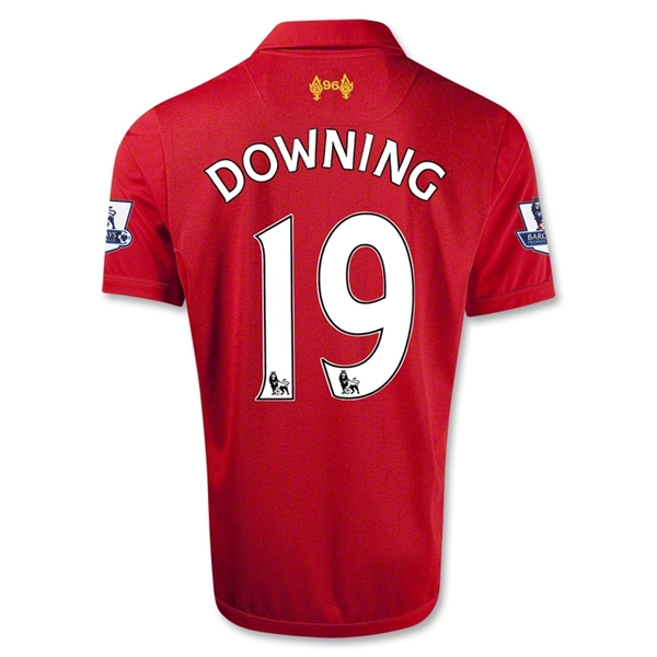 12/13 Liverpool #19 DOWNING Red Home Soccer Jersey Shirt Replica