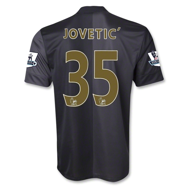 13-14 Manchester City #35 JOVETIC Away Soccer Shirt