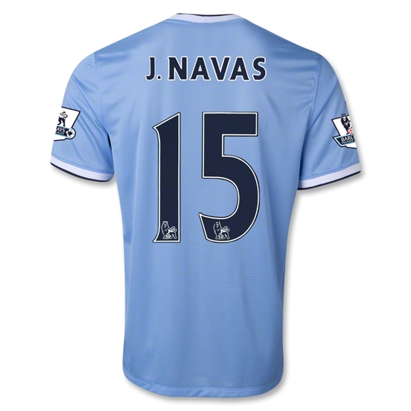 13-14 Manchester City #15 J.NAVAS Home Soccer Shirt