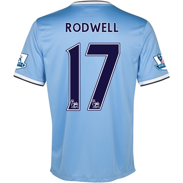 13-14 Manchester City #17 RODWELL Home Soccer Shirt