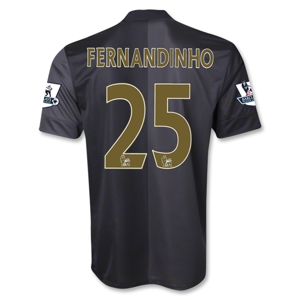 13-14 Manchester City #25 FERNANDINHO Away Soccer Shirt