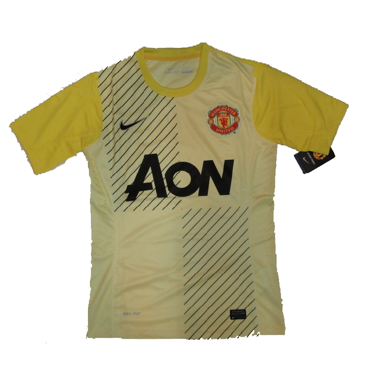 13-14 Manchester United Goalkeeper Yellow Jersey Shirt