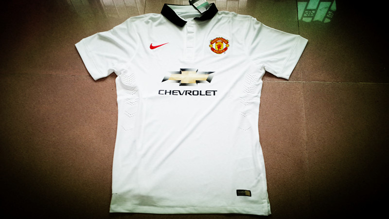 14-15 Manchester United Away White Jersey Shirt