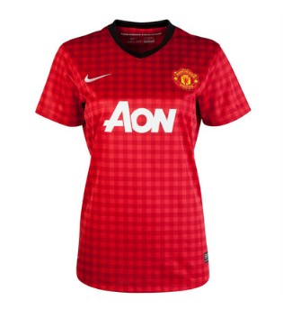 12/13 Manchester United Red Home Women Soccer Jersey Shirt Replica