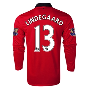 13-14 Manchester United #13 LINDEGAARD Home Long Sleeve Jersey Shirt