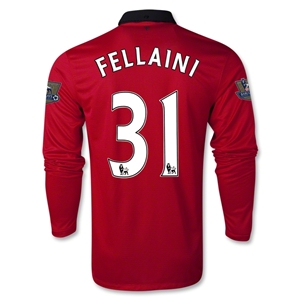 13-14 Manchester United #31 FELLAINI Home Long Sleeve Jersey Shirt
