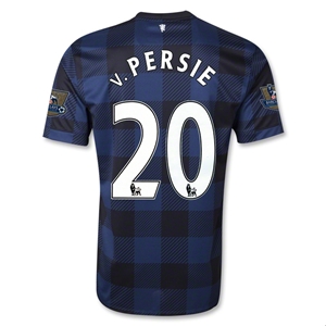 13-14 Manchester United #20 v.PERSIE Away Black Jersey Shirt