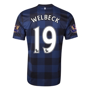 13-14 Manchester United #19 WELBECK Away Black Jersey Shirt