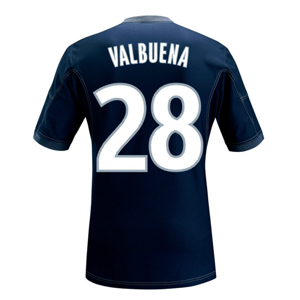 13-14 Marseilles #28 Valbuena Away Black Jersey Shirt