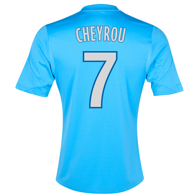 13-14 Marseilles #7 Cheyrou Away Blue Jersey Shirt