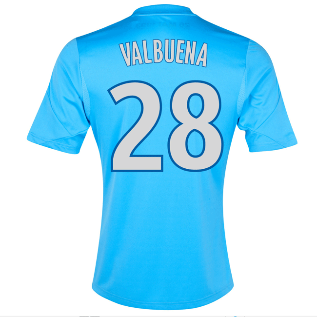 13-14 Marseilles #28 Valbuena Away Blue Jersey Shirt