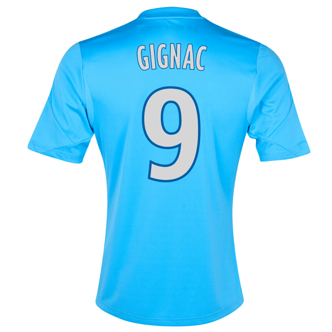 13-14 Marseilles #9 Gignac Away Blue Jersey Shirt