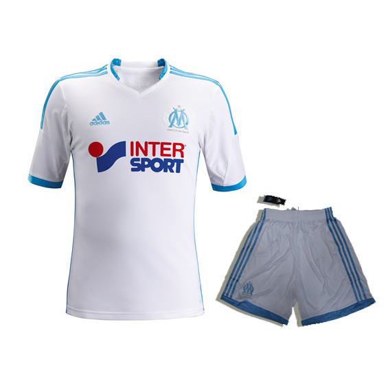 13-14 Marseilles Home White Jersey Kit(Shirt+Short)