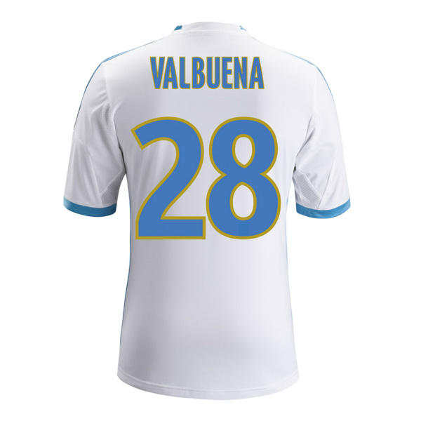 13-14 Marseilles #28 Valbuena Home White Jersey Shirt