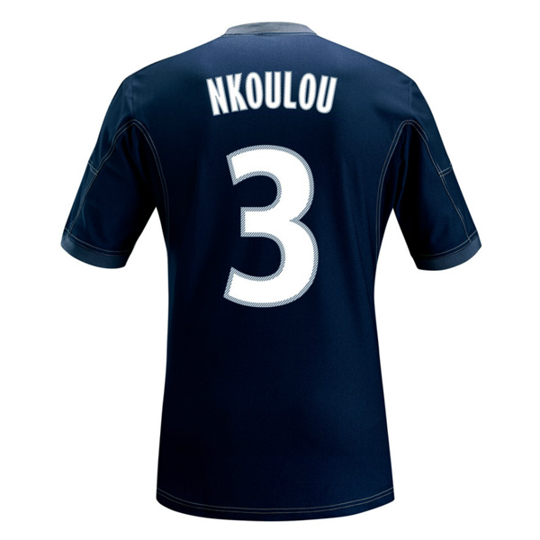 13-14 Marseilles #3 Nkoulou Away Black Jersey Shirt