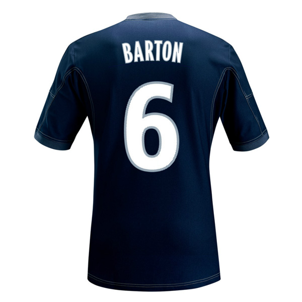 13-14 Marseilles #6 Barton Away Black Jersey Shirt