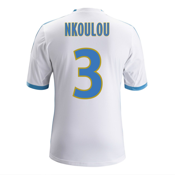 13-14 Marseilles #3 NKoulou Home White Jersey Shirt